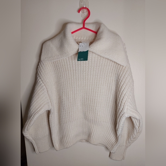 NWT H&M Ivory Cozy Chunky Knit Sweater - Picture 7 of 10